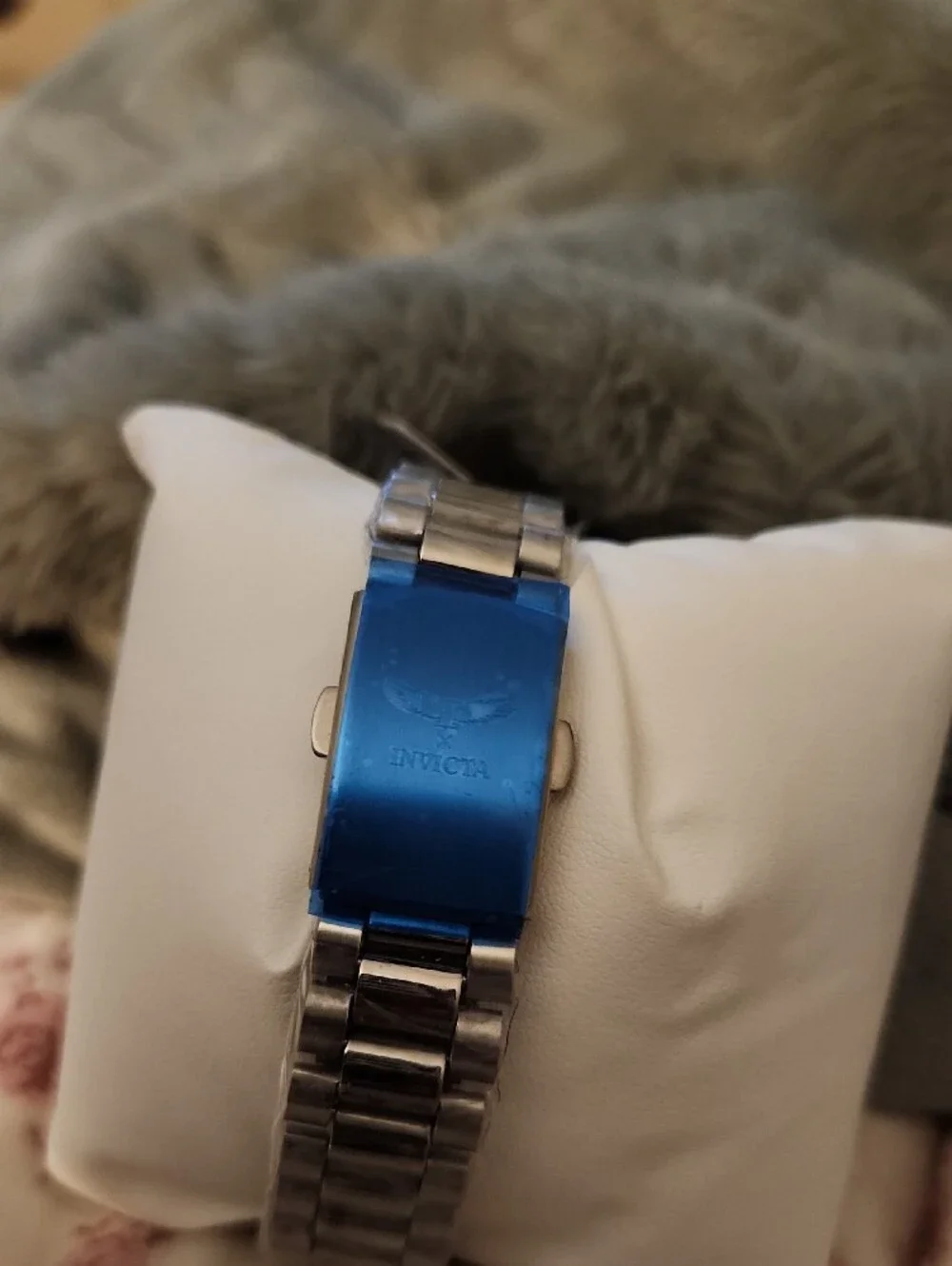 Invicta Silver Case Watch with Black Dial